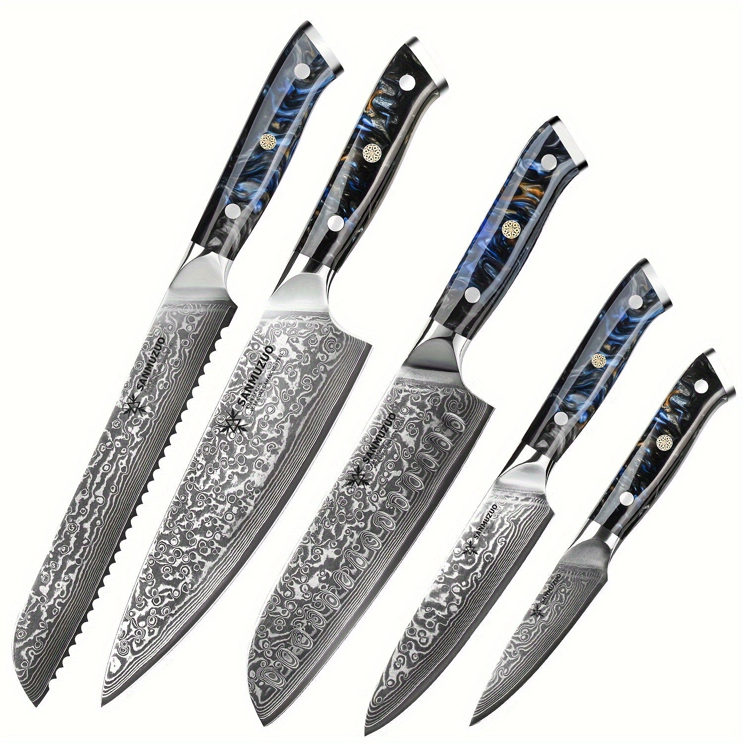 Coffret de 5 Couteaux de Cuisine – Série Xuan Lame Du Chef