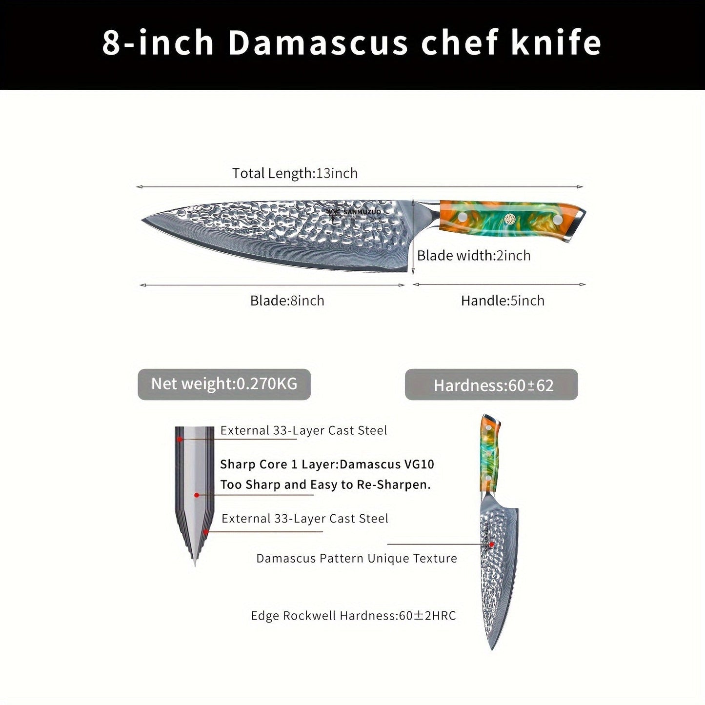 Couteau de Chef – Série YAO Lame Du Chef