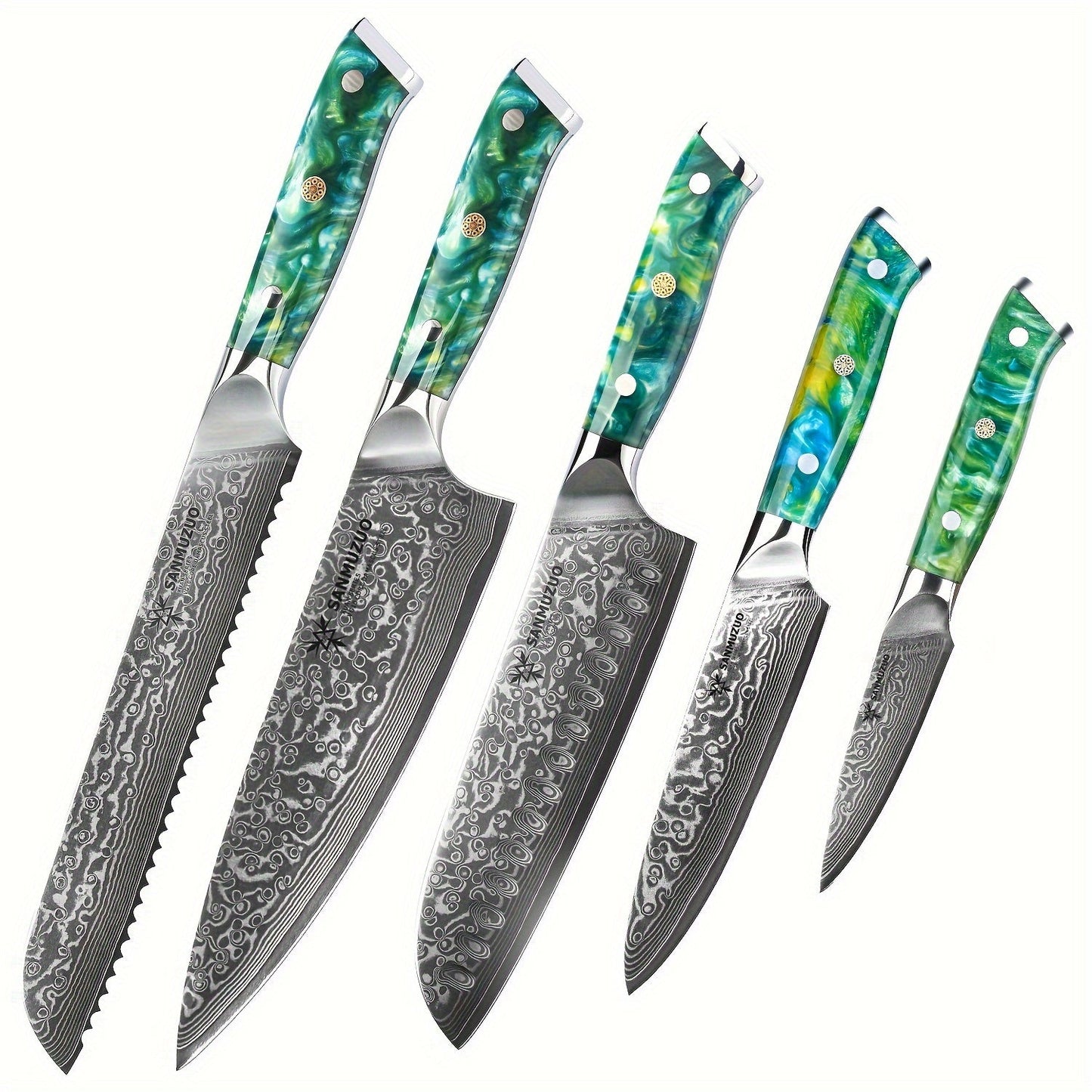 Coffret de 5 Couteaux de Cuisine – Série Xuan Lame Du Chef