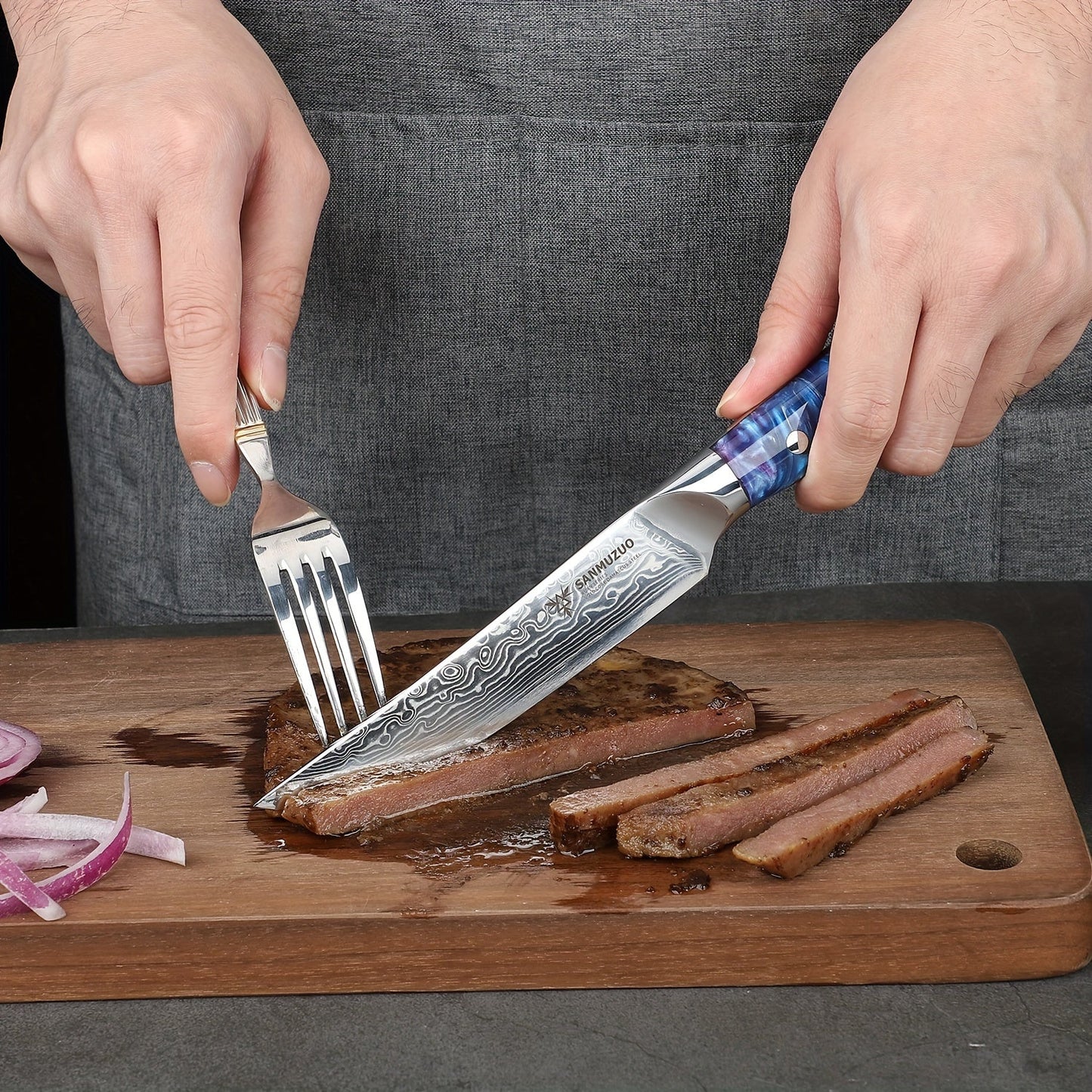 Coffret de 4 Couteaux à Steak – Série Xuan Lame Du Chef