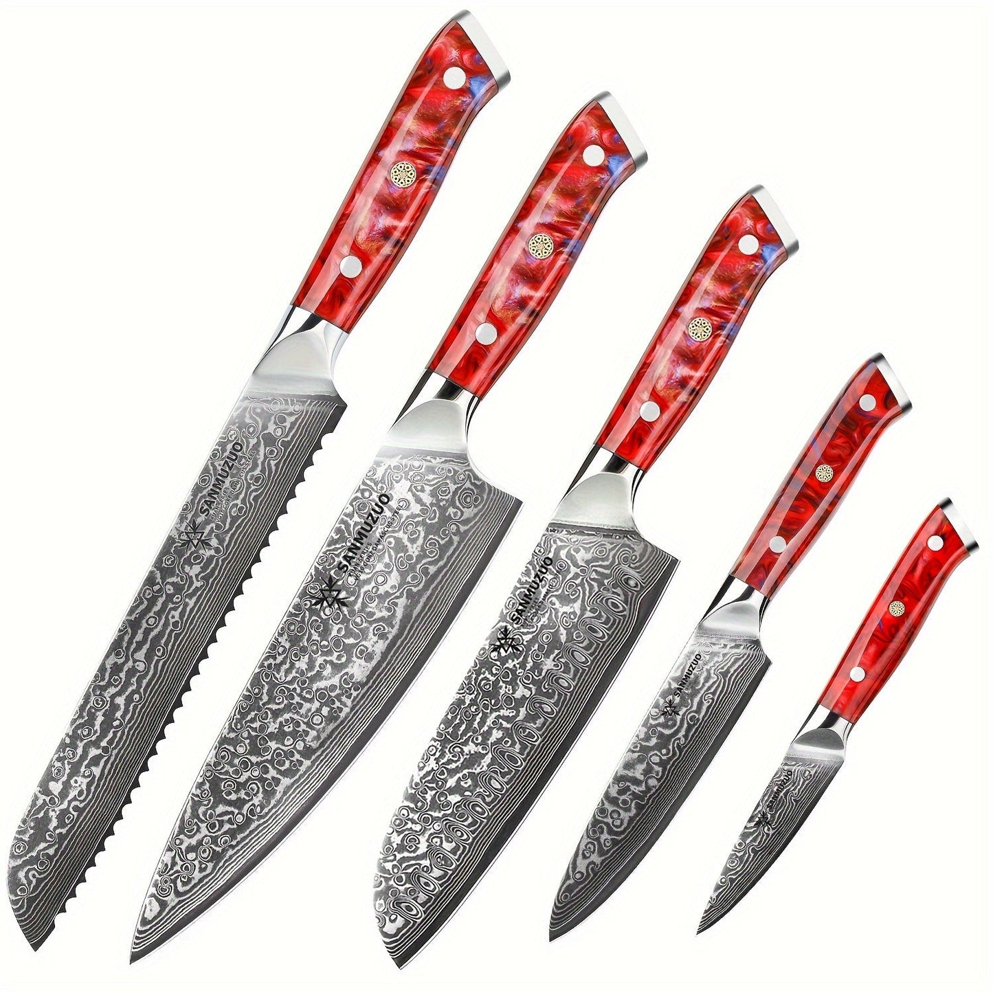 Coffret de 5 Couteaux de Cuisine – Série Xuan Lame Du Chef
