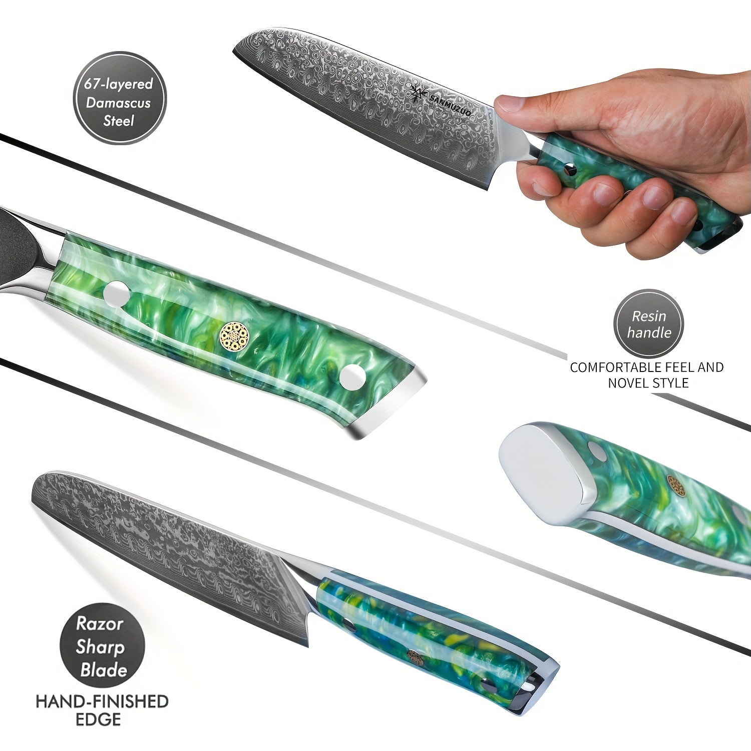 Couteau Santoku – Série Xuan Lame Du Chef