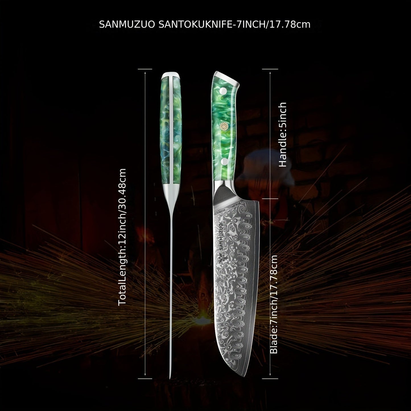Couteau Santoku – Série Xuan Lame Du Chef