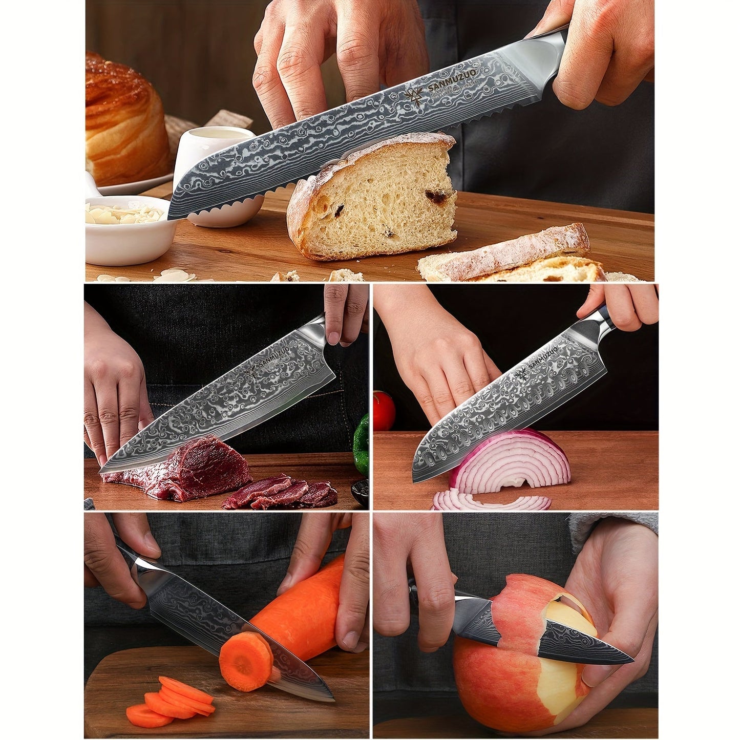 Coffret de 5 Couteaux de Cuisine – Série Xuan Lame Du Chef