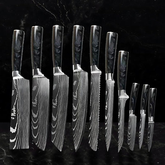 Set de 10 couteaux japonais – Chef Raikō Aokumo