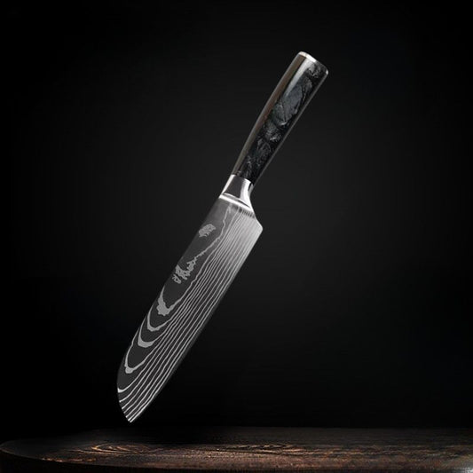 Couteau Santoku japonais – Chef Raikō Aokumo