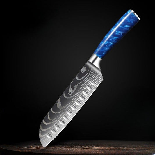 Couteau Santoku japonais – Chef Raikō Meikyū